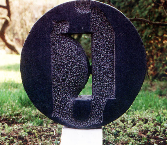 abstract sculpture for sale - "Yin and Yang in a Square" by Dumitru Verdianu