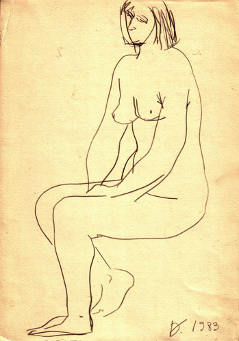 Drawing and Sketches for sale - "Nude" by Dumitru Verdianu