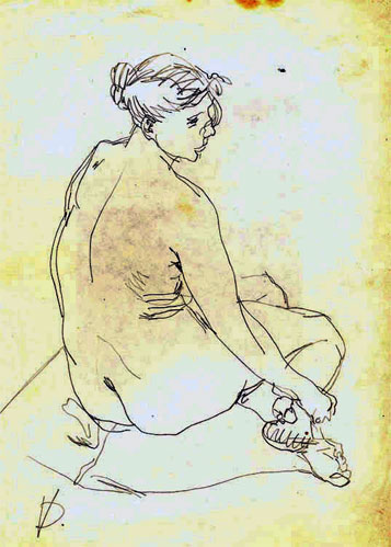 drawing for sale "Nude" by Dumitru Verdianu