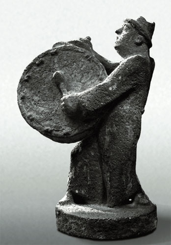 "Drummer" - figurative sculpture for sale  by Dumitru Verdianu