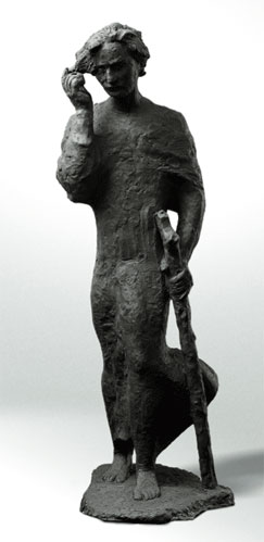 "Mihai Eminescu" - figurative sculpture for sale  by Dumitru Verdianu