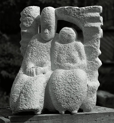 "The Ancestors" - figurative sculpture for sale  by Dumitru Verdianu