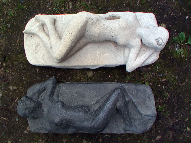 "Two Sleeping Nudes" by Dumitru Verdianu - metal and marble sculptures for sale